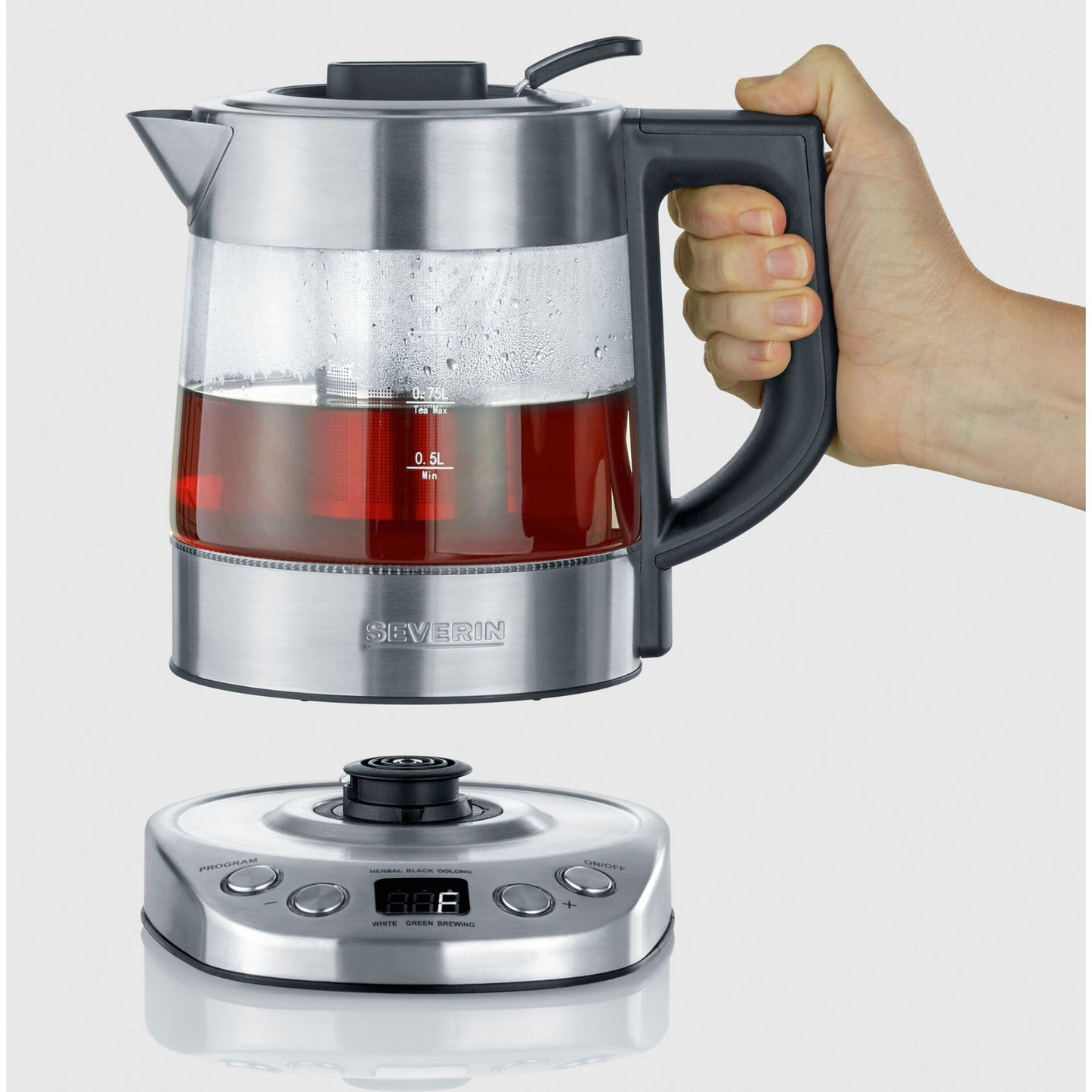 Severin WK 3473           1l Glass Tea / Kettle Deluxe Mini
