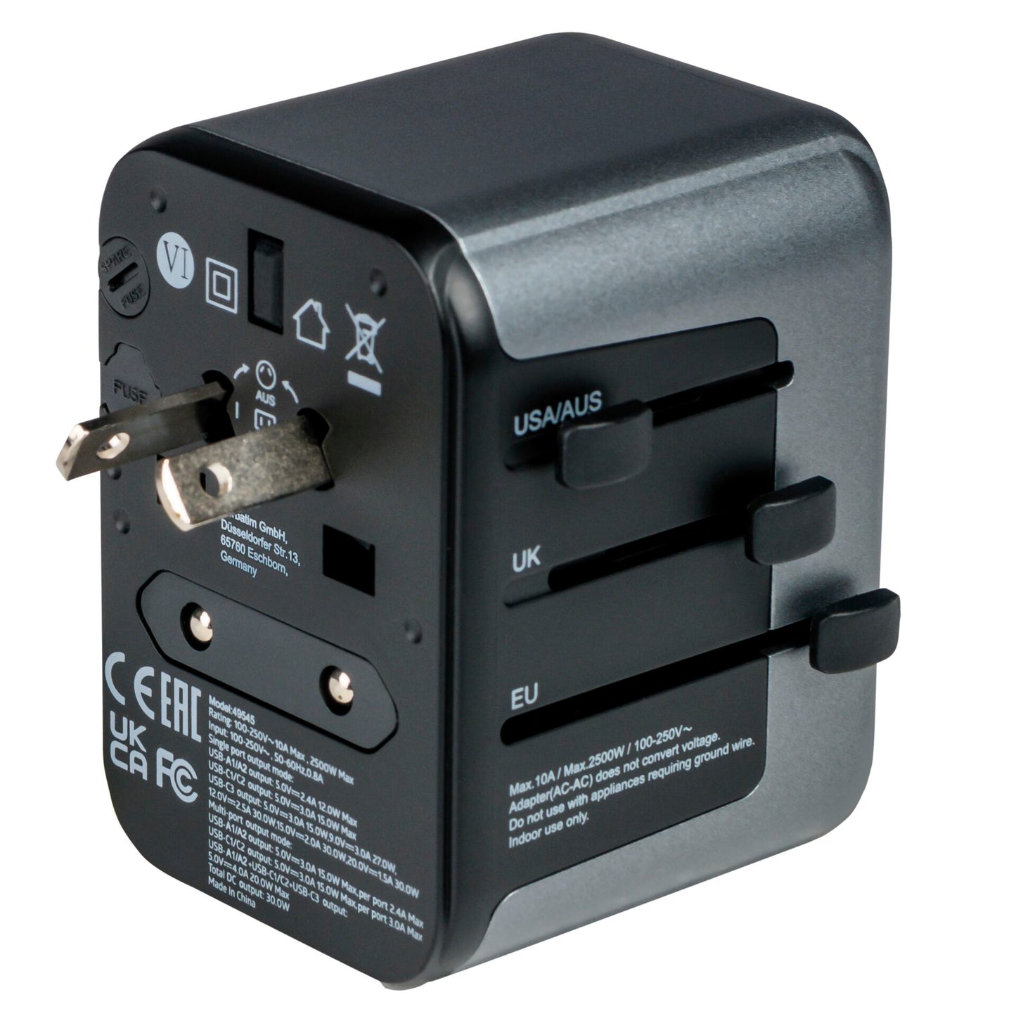 Verbatim Uni.Travel Adapt.UTA-03 USB-C 30W 2xUSB-C 2xUSB-A  49545