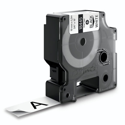 Dymo Rhino Label IND, Vinyl 19 mm x 5,5 m black to white