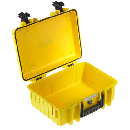 B&W Outdoor Case Type 4000 yellow with padded divider set