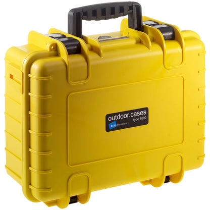 B&W Outdoor Case Type 4000 yellow with padded divider set