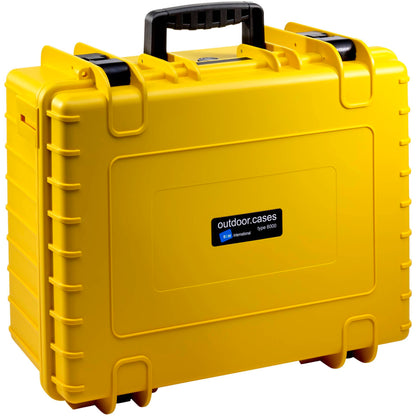 B&W Outdoor Case Type 6000 yellow with pre-cut foam insert
