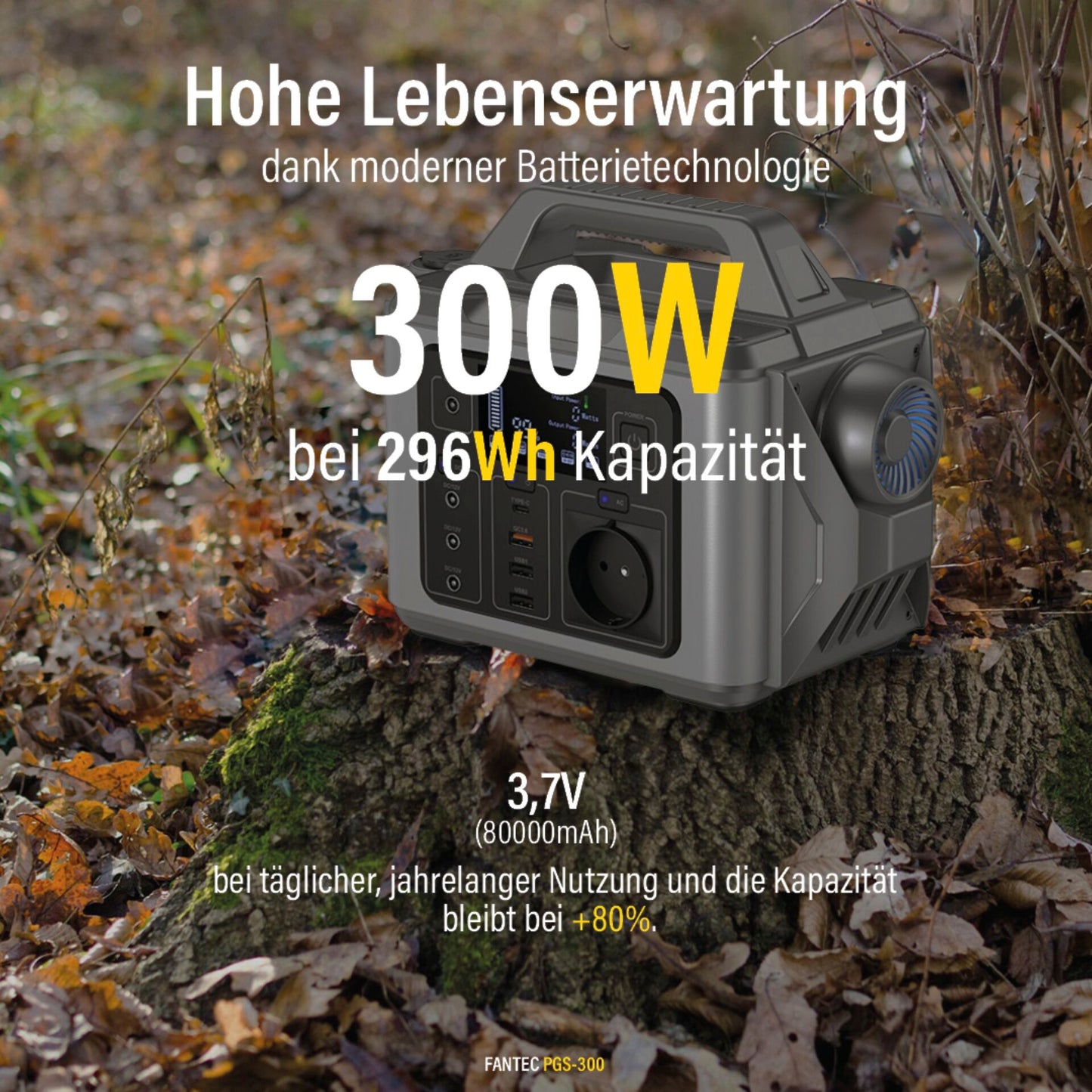 FANTEC PGS-300 Power Station & Solar Generator