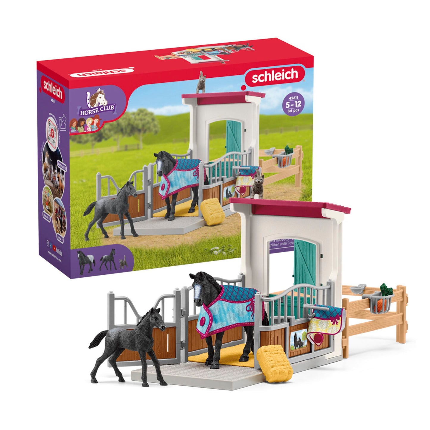 Schleich Horse Club     42611 Horse Box with Mare and Foal