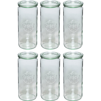 WECK Cylindrical Jar 1040ml Set of 6