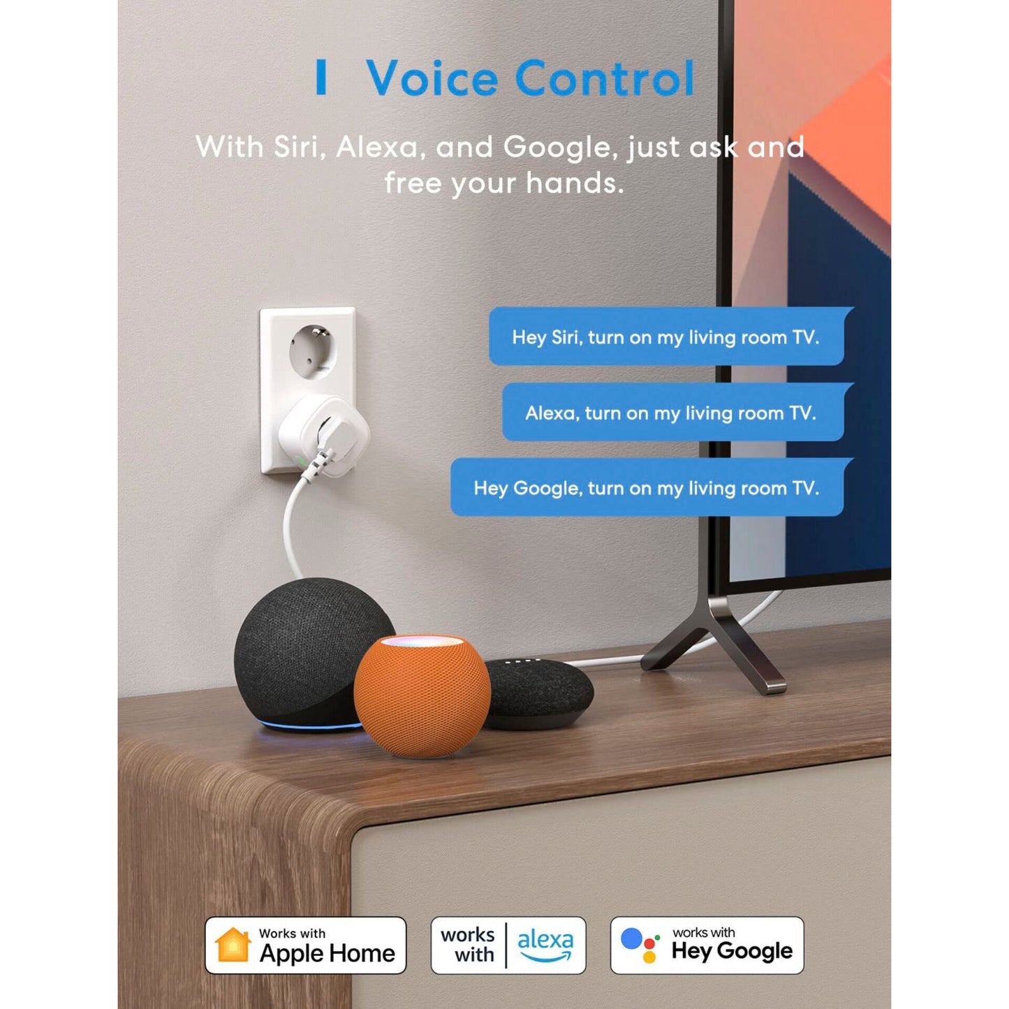 Meross Smart Wi-Fi Plug (2 Pack)