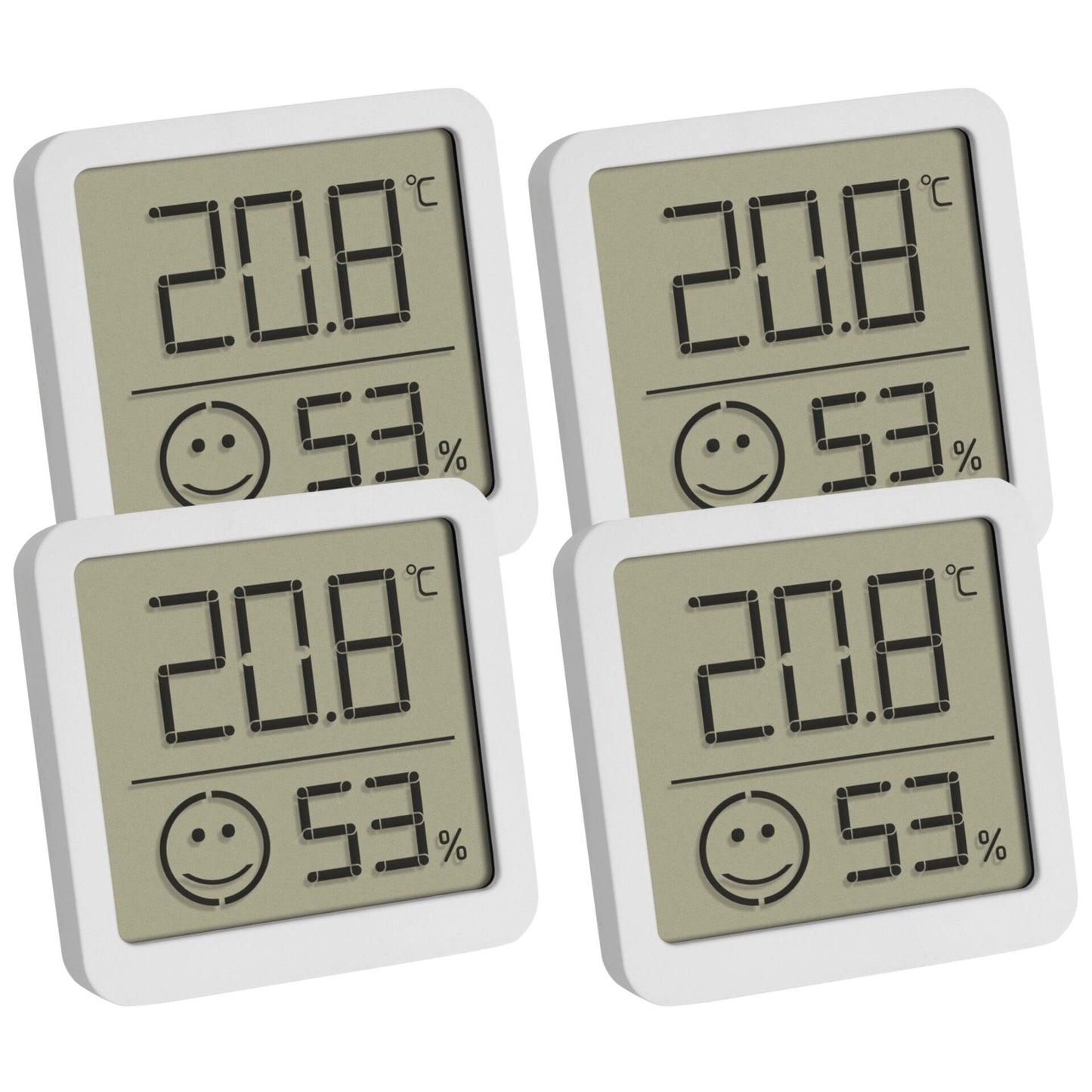 TFA 30.5053.02.04 4-Pack  white Digital Thermo Hygrometer