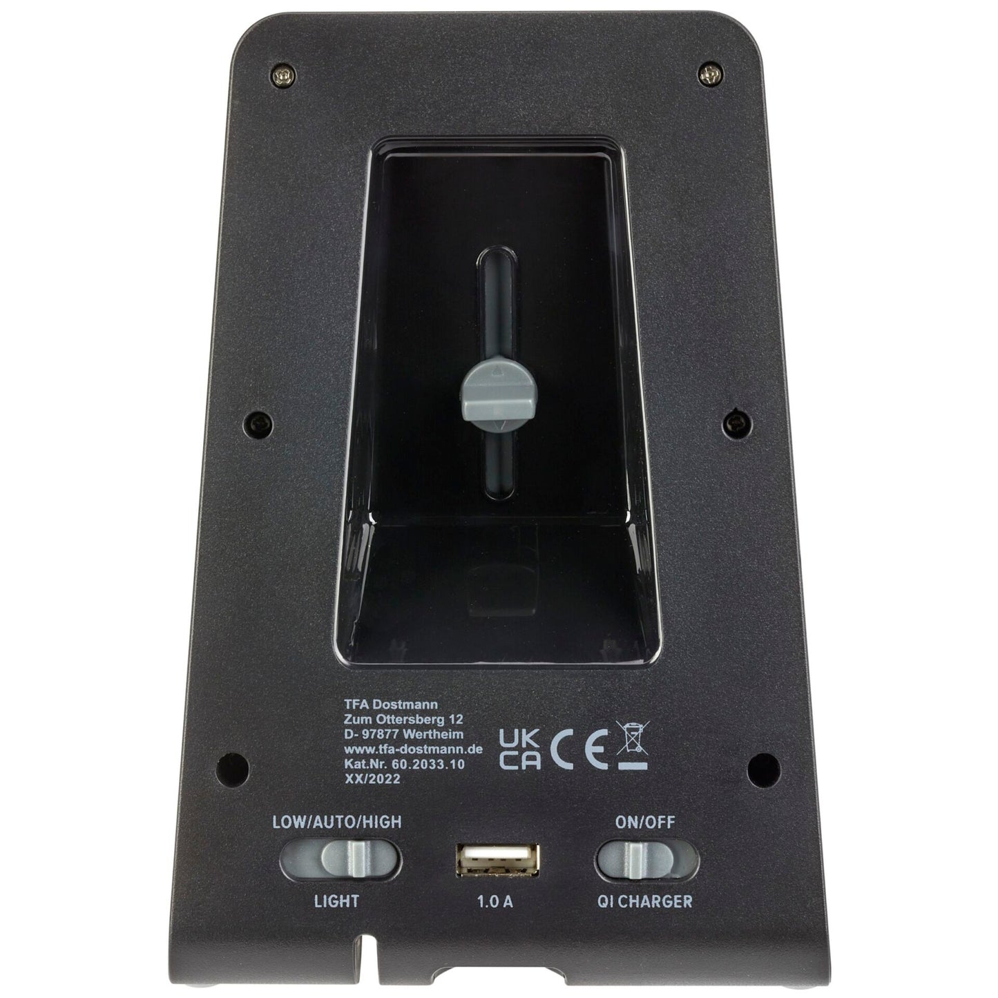 TFA 60.2033.10 ICON Charge Alarm Clock with Charger