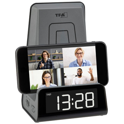 TFA 60.2033.10 ICON Charge Alarm Clock with Charger