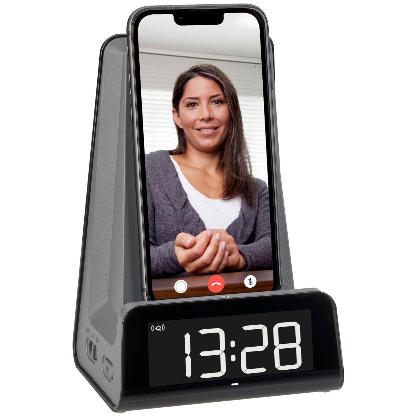 TFA 60.2033.10 ICON Charge Alarm Clock with Charger