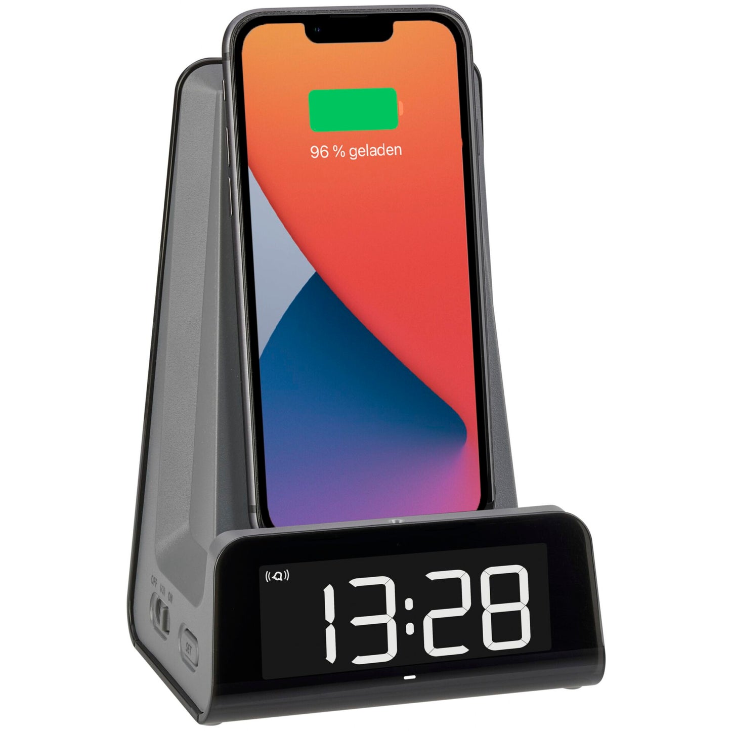 TFA 60.2033.10 ICON Charge Alarm Clock with Charger
