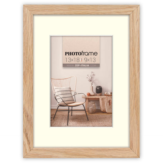 ZEP Malmo natural     9x13/13x18 Wood with Passepartout V4557N