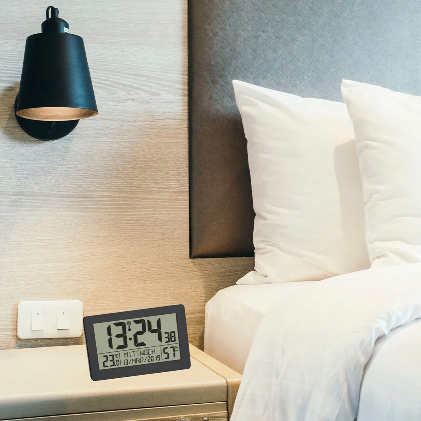 TFA 60.2557.01  Radio controlled clock with room climate