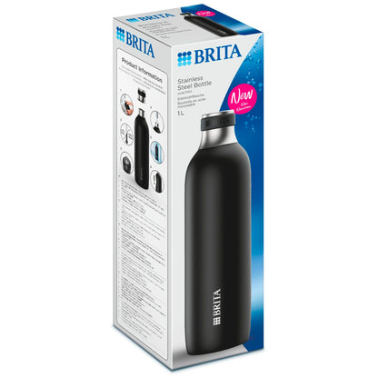 Brita sodaTRIO Stainless Steel Bootle black big