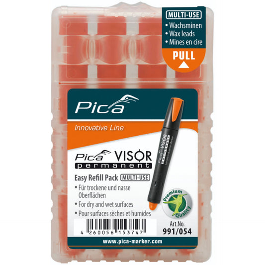 Pica VISOR permanent replacement refills fluo-orange
