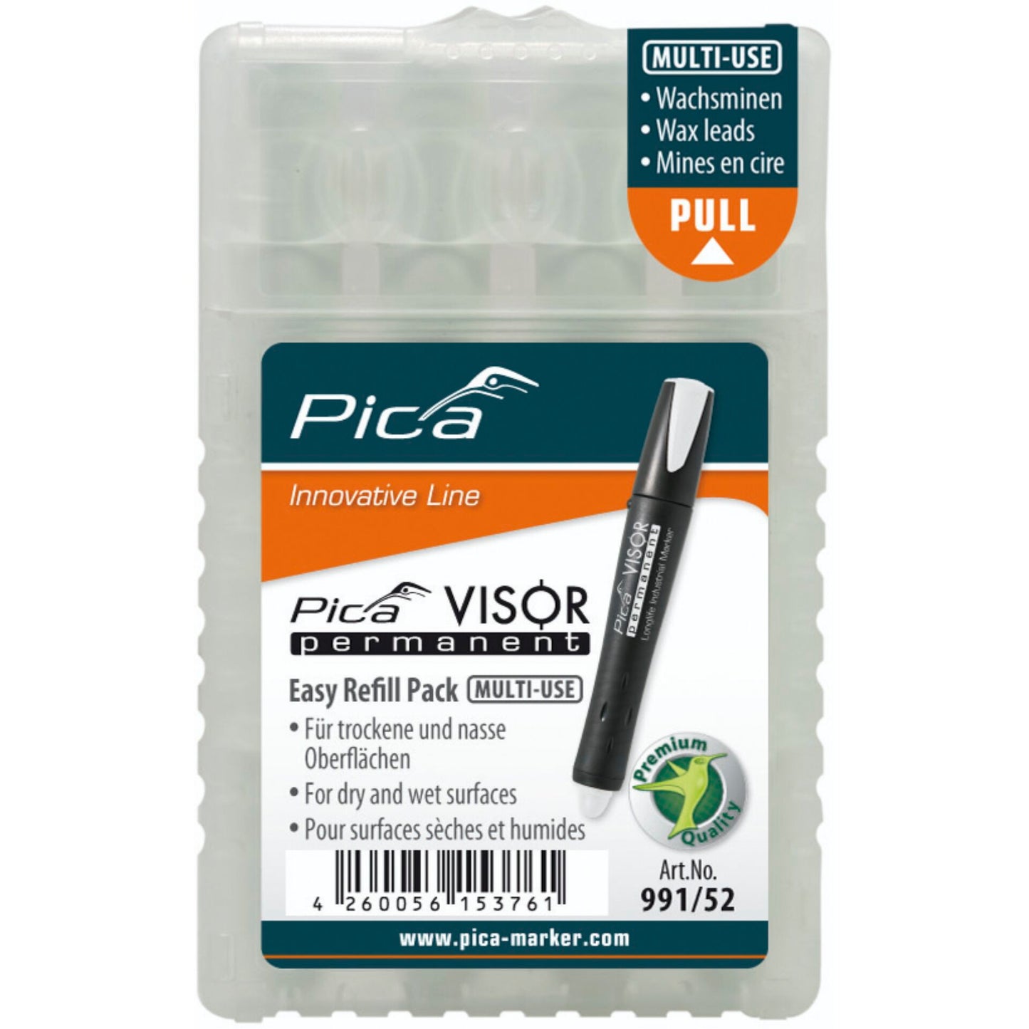 Pica VISOR permanent replacement refills white
