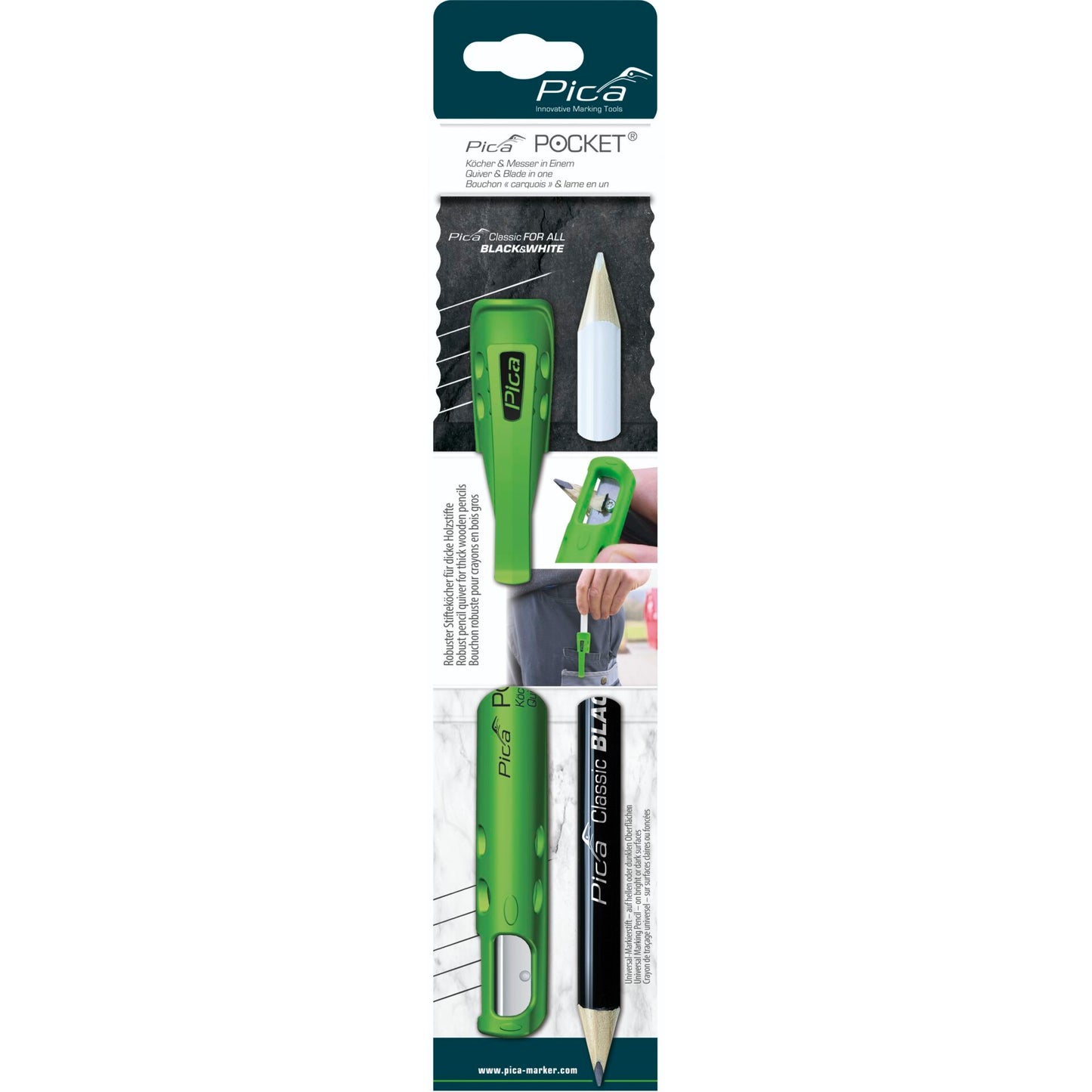 Pica Pocket with 1 FOR ALL Black & White