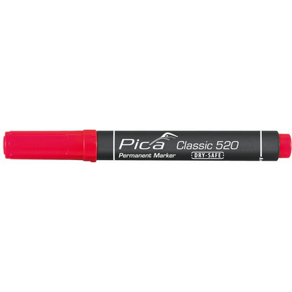 Pica Permanent Marker 1-4mm, Round Tip, red  Retail Packaging