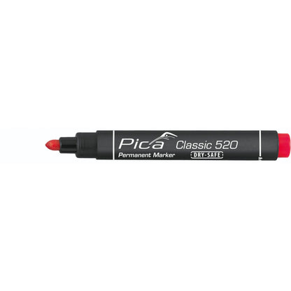 Pica Permanent Marker 1-4mm, Round Tip, red  Retail Packaging
