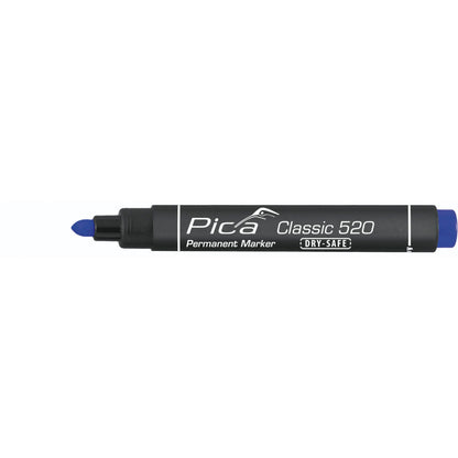 Pica Permanent Marker 1-4mm, Round Tip blue Retail Packaging