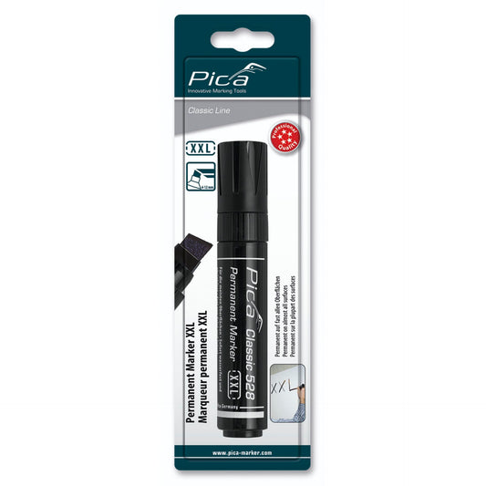Pica Permanentmarker 4-12mm, Wedge Tip, black Retail Pack.