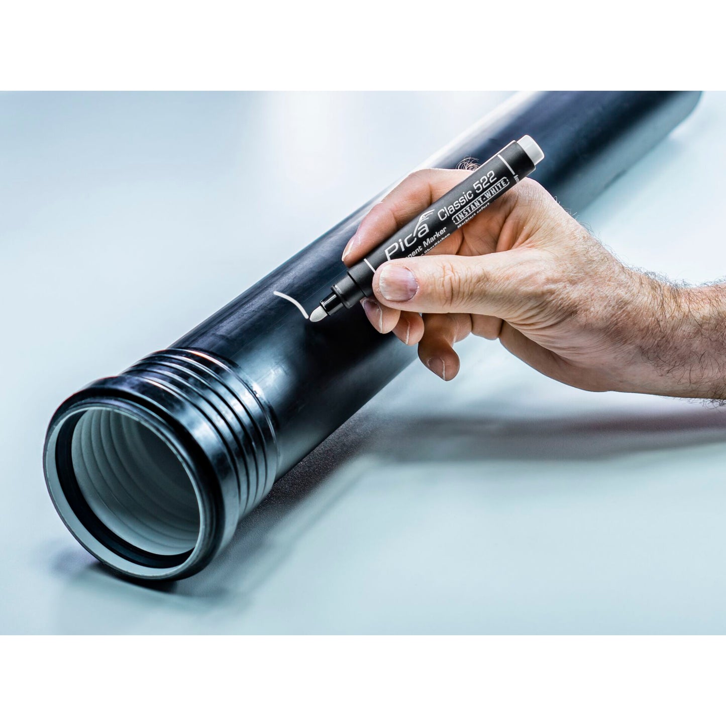 Pica Permanent Marker INSTANT white, Bullet Tip,  1-4mm