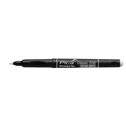 Pica Permanent Marker INSTANT white, Bullet Tip, 1-2mm  Retail
