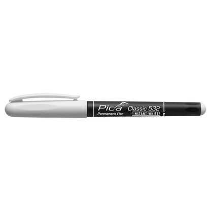 Pica Permanent Marker INSTANT white, Bullet Tip, 1-2mm  Retail