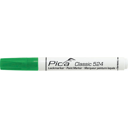 Pica Classic Industrial Paint Marker, 2-4mm bullet tip, green