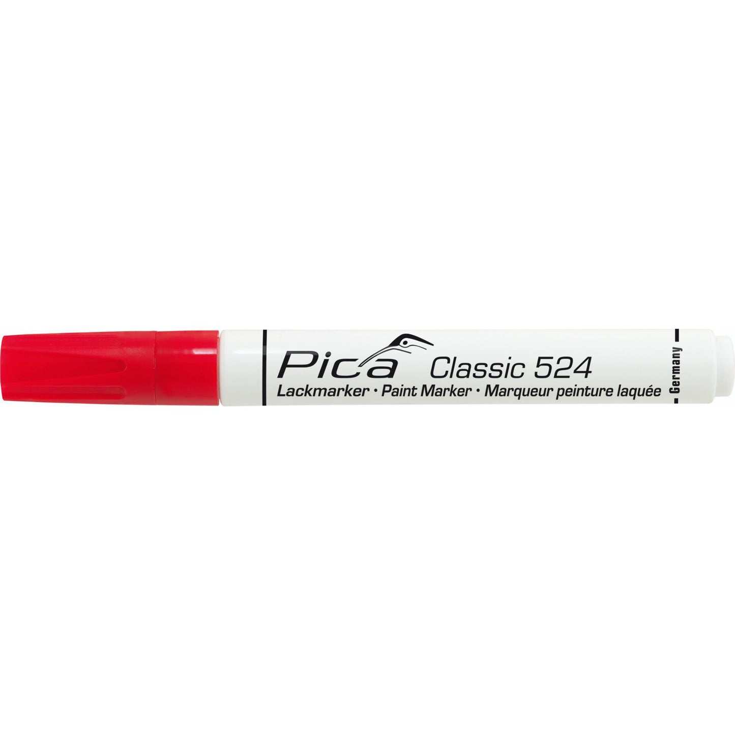 Pica Classic Industrial Paint Marker, 2-4mm bullet tip, red