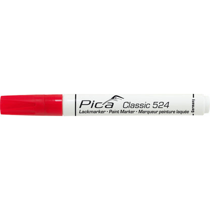 Pica Classic Industrial Paint Marker, 2-4mm bullet tip, red