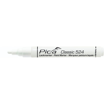 Pica Classic Industrial Paint Marker, 2-4mm bullet tip, white