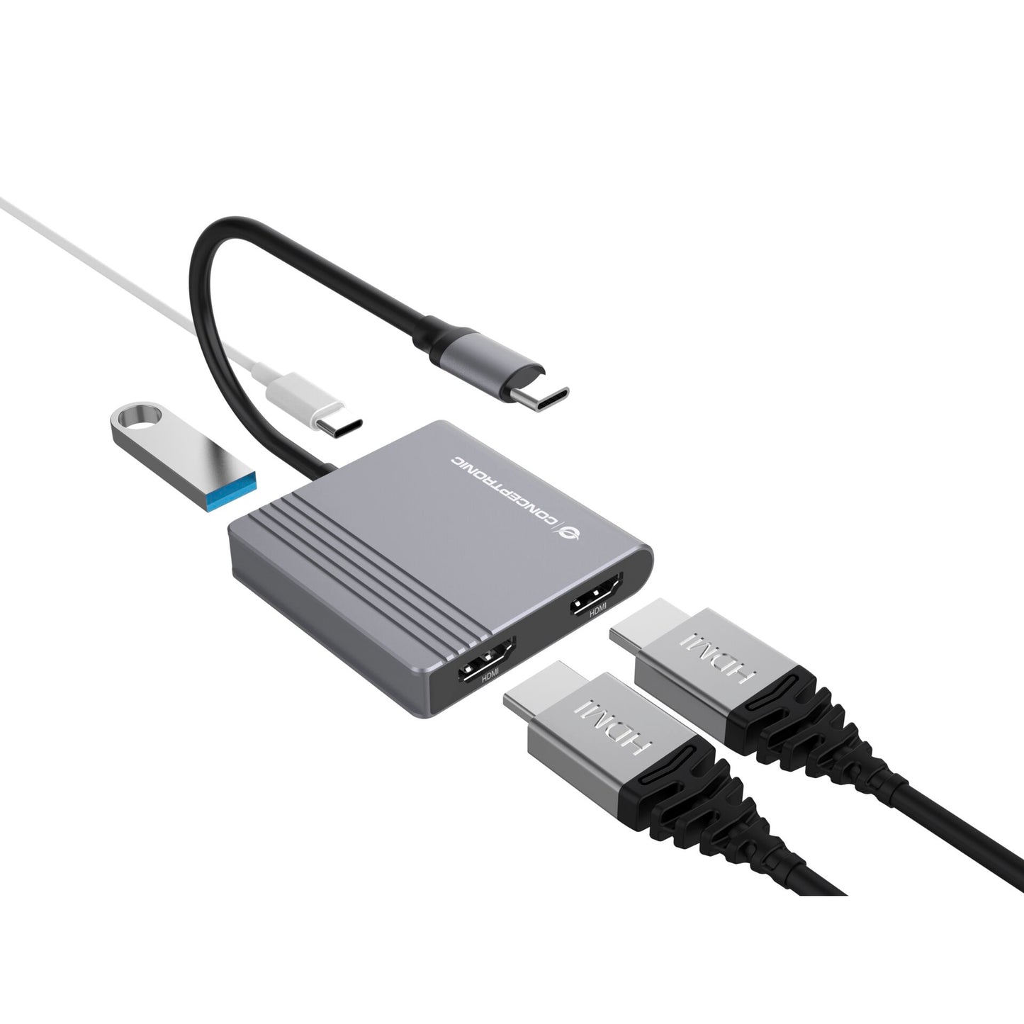 Conceptronic DONN13G 4-in-1 USB 3.2 Docking