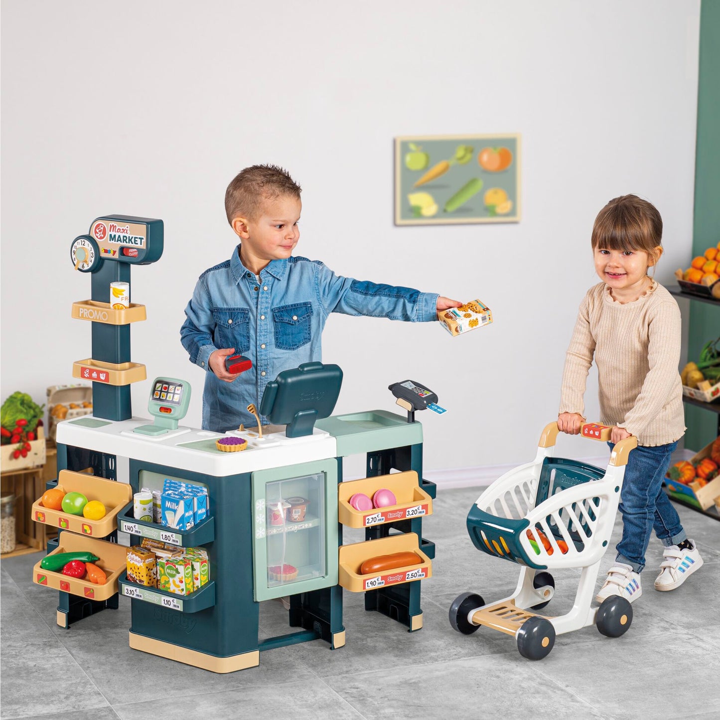 Smoby Maxi Supermarket with Shopping Trolley