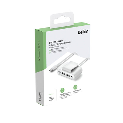 Belkin BOOST Charge 4-Port Split 2xUSB-C/2xUSB-A w BUZ001bt2MWHB7