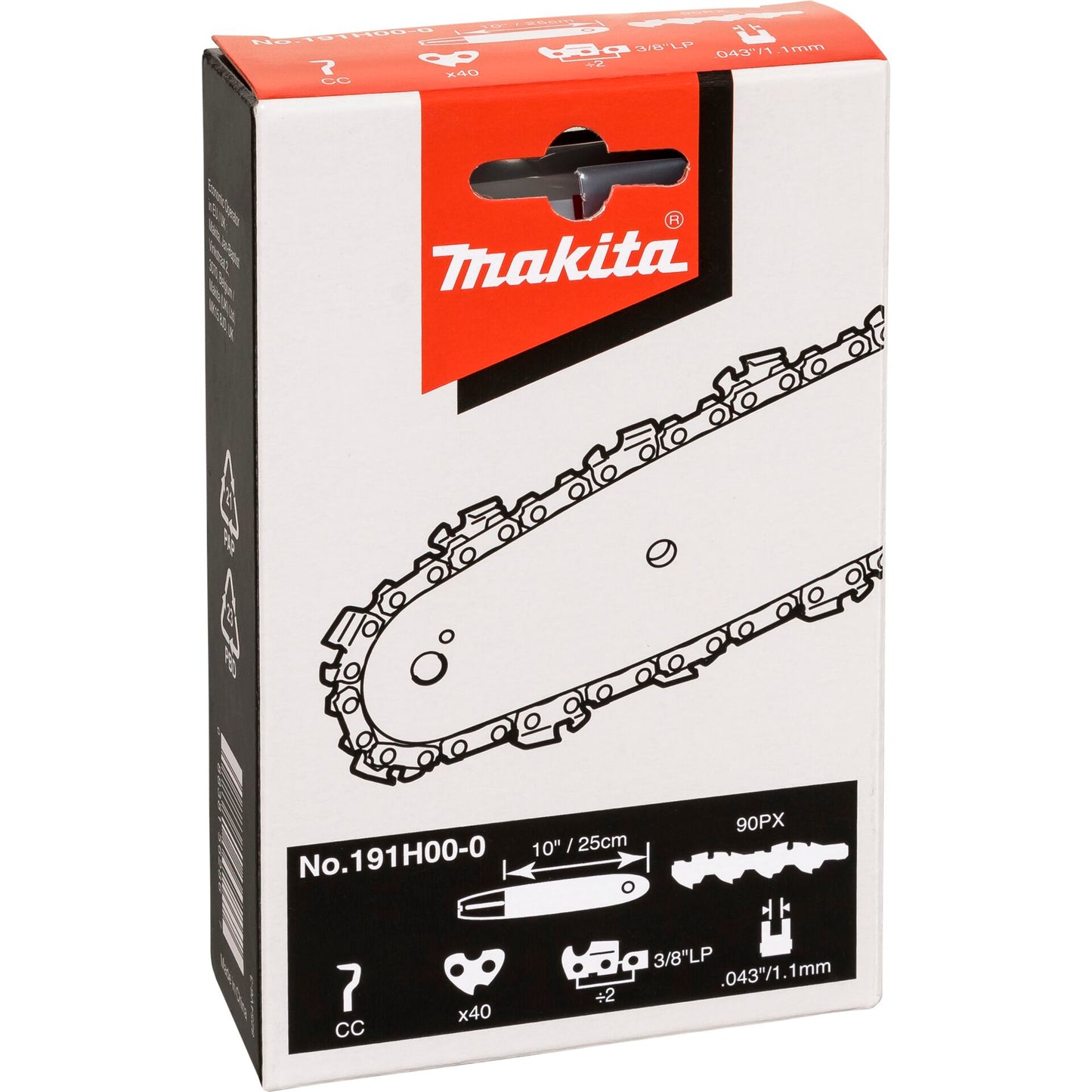 Makita 191H00-0 Saw Chain 25cm 1,1mm 3/8   HM
