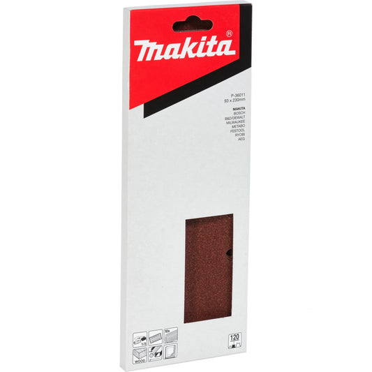Makita P-36011 Sandpaper 120  93x230mm Holes