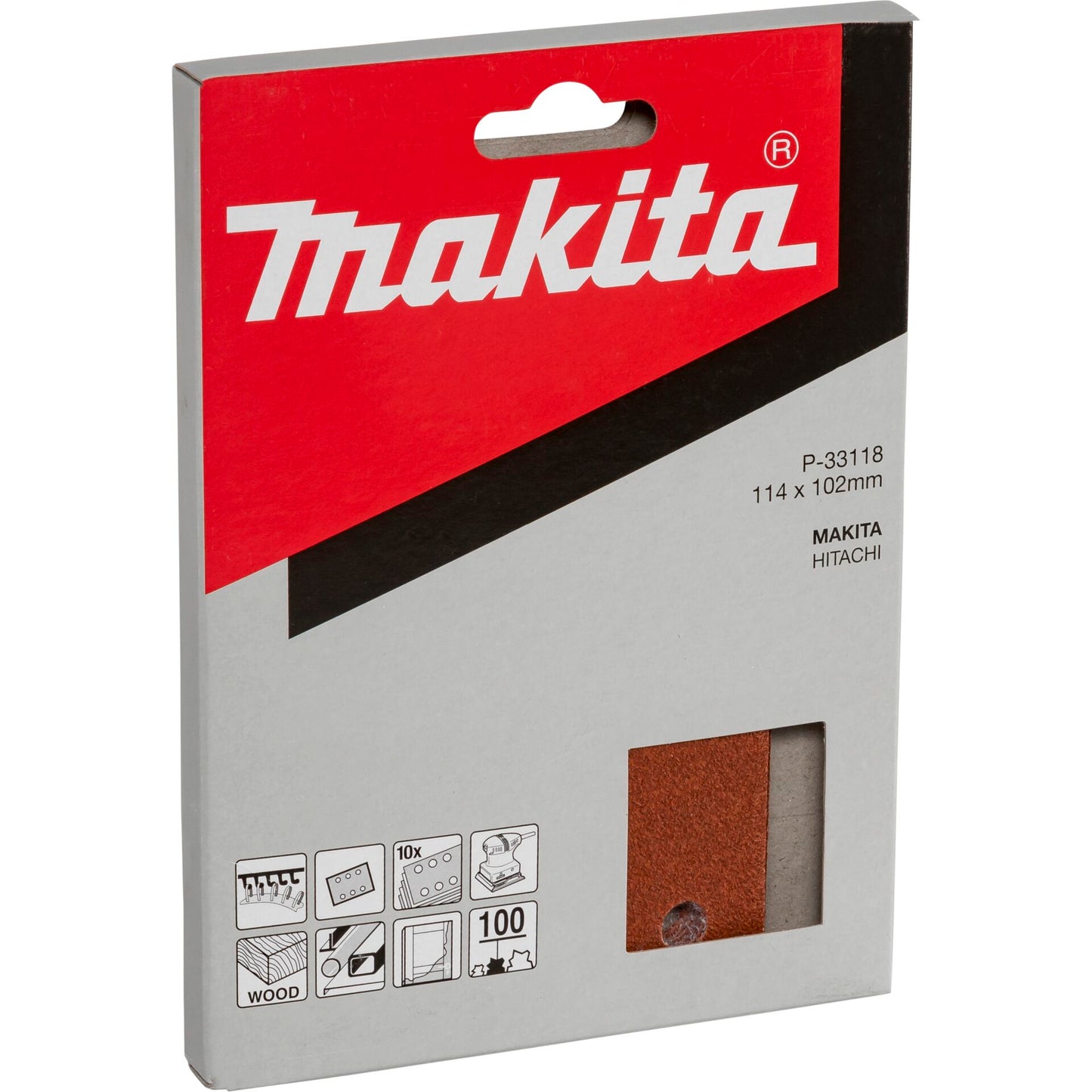 Makita P-33118 Sandpaper Velcro 102x114mm  100