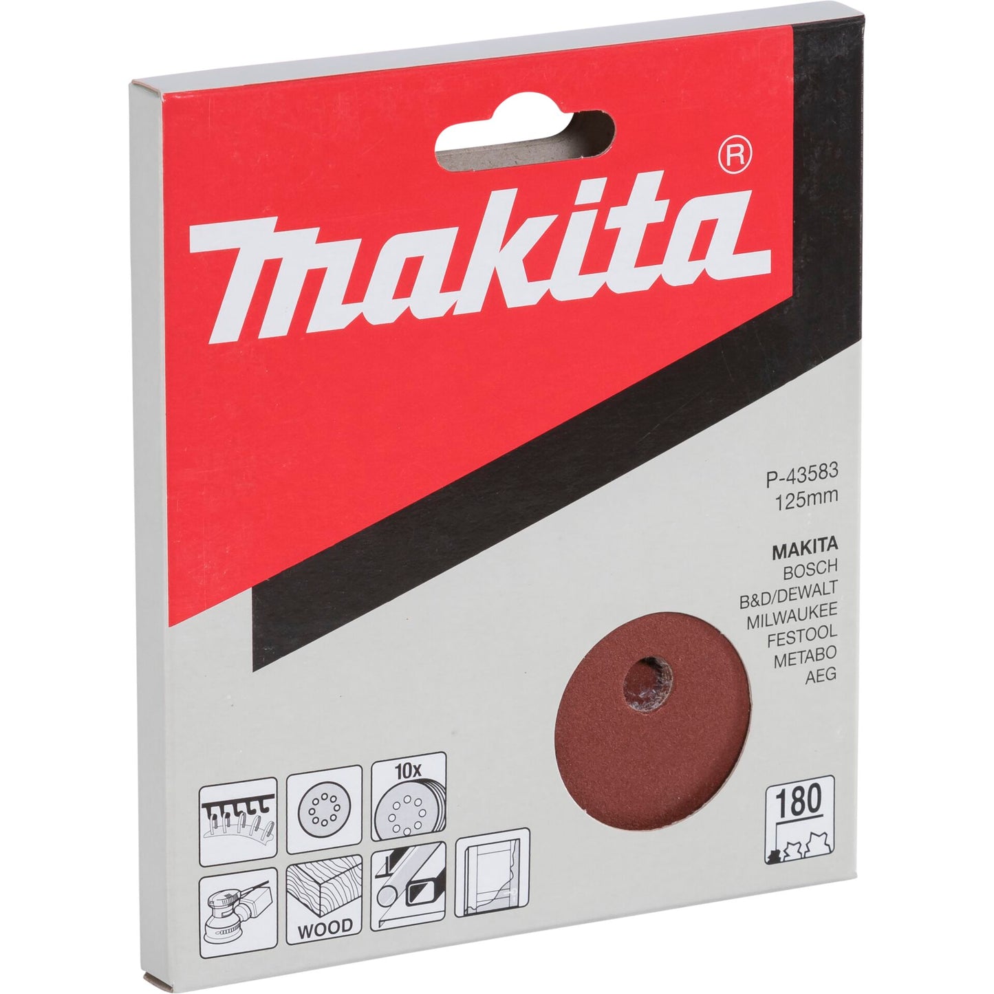 Makita P-43583 Sandpaper Velcro 125mm  180
