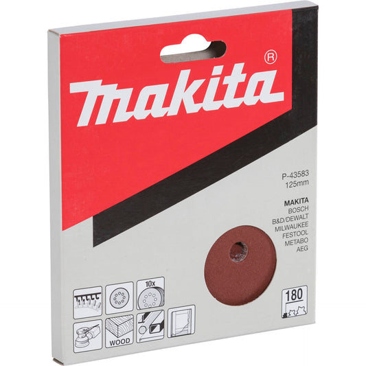 Makita P-43583 Sandpaper Velcro 125mm  180