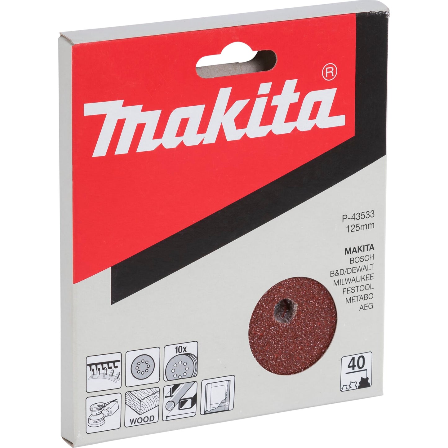 Makita P-43533 Sandpaper Velcro 125mm  40