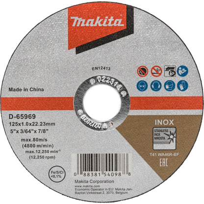 Makita D-65969 cutting disk 125x1,0mm INOX