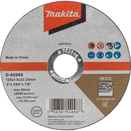 Makita D-65969 cutting disk 125x1,0mm INOX