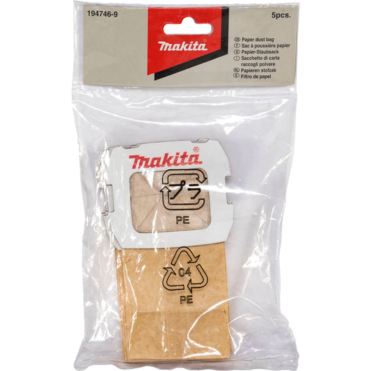 Makita 194746-9 Dustbag Paper 5 pcs.
