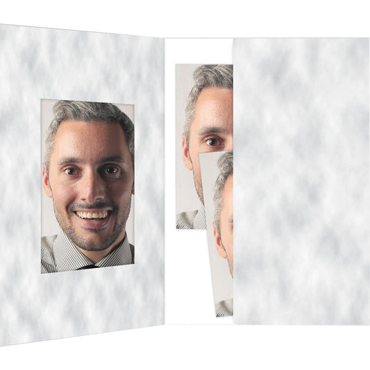 1x100 Daiber Folders Passport Photogrph, grey 45x65 mm