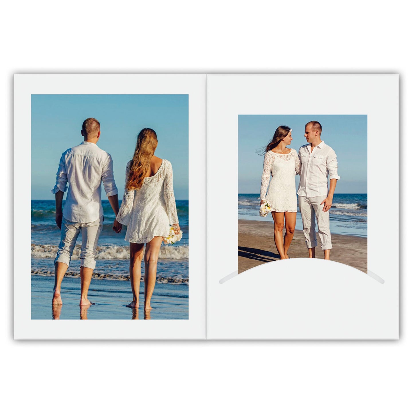 1x100 Daiber Portrait folders w. Passepartout 10x15 white matt