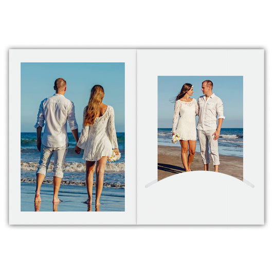 1x100 Daiber Portrait folders w. Passepartout 10x15 white matt