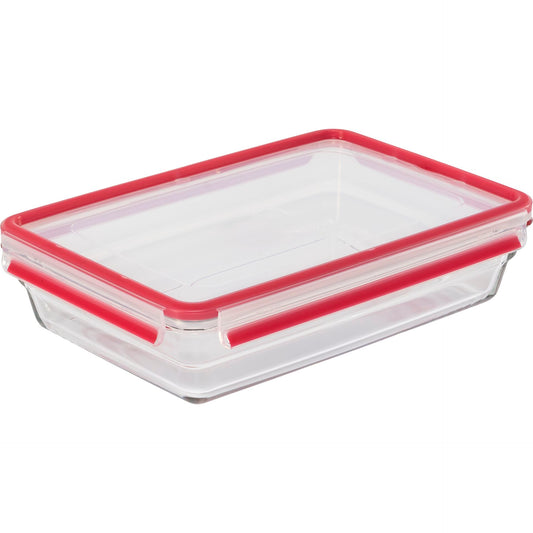 Emsa Clip&Close Glass Food Container 3 L  red
