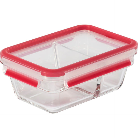 Emsa Clip&Close Glass Food Container 800 ml red