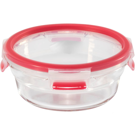 Emsa Clip&Close Glass Food Container 600 ml  red
